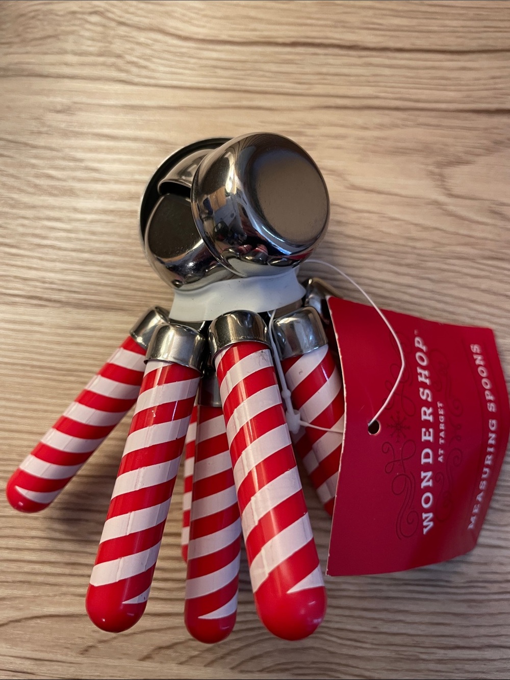 Measuring Spoons 7pc Candy Cane stripe Christmas New